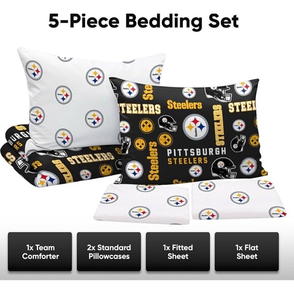 Pittsburgh Steelers NFL Team Bed In A Bag - Size: Twin - Picture 3 of 3